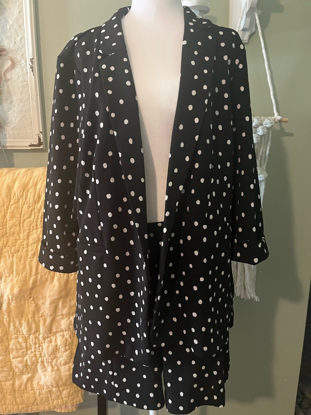 Polka Dots are Back!  Two piece jacket and shorts